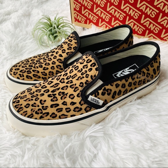 mini leopard slip on vans